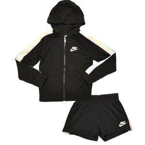 Girls' Nike Rainbow Tape Jacket and Shorts Set
